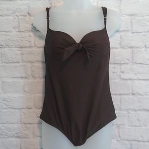 Italian High Leg One Piece Bathing Suit